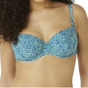 NEW Cleo PANACHE Bikini Top Hattie Balconette Zebra Print Size 38DD/E Swimwear